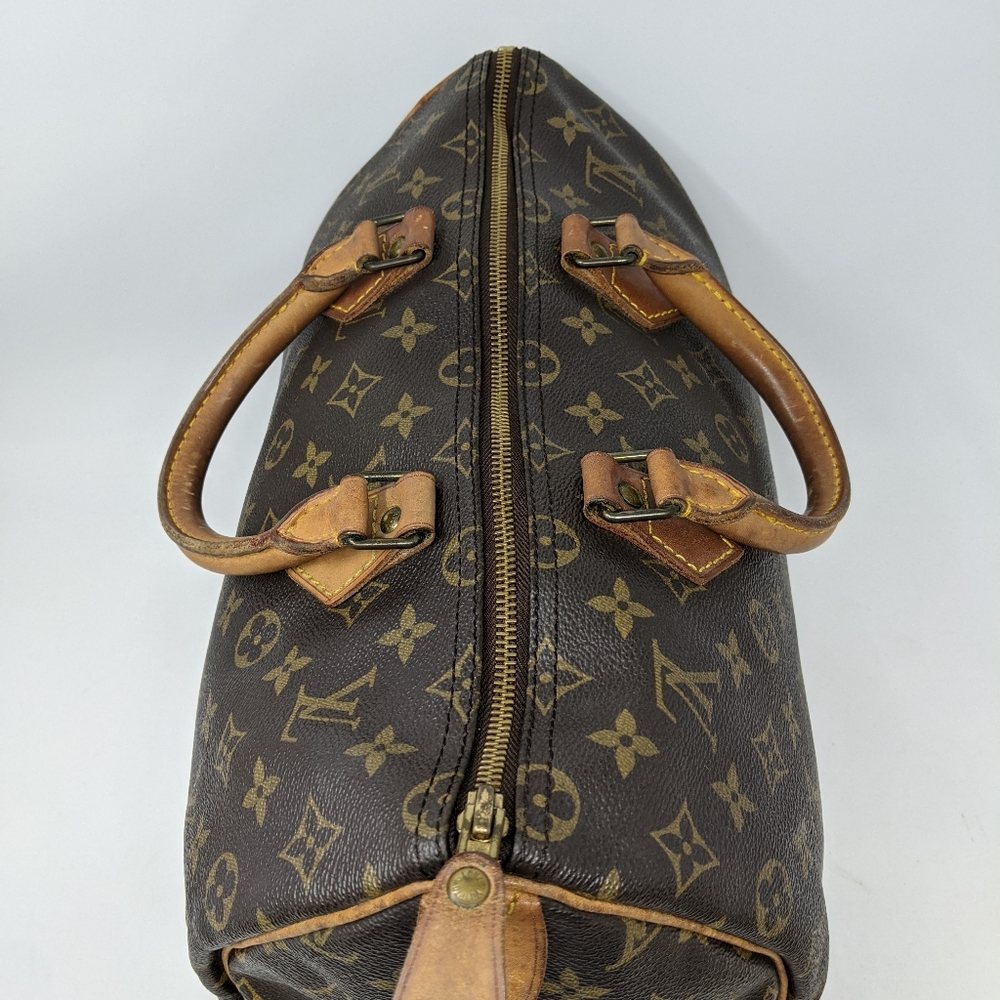 Louis Vuitton Brown Monogram Canvas Speedy Top-Handle Tote - Picture 15 of 15